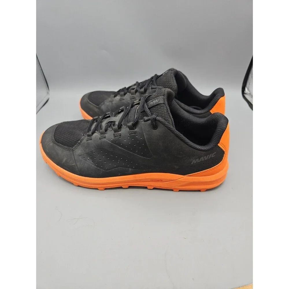 Mavic XA MTB Shoes, Black Orange Contagrip Sz 10 Eur 44 Men's